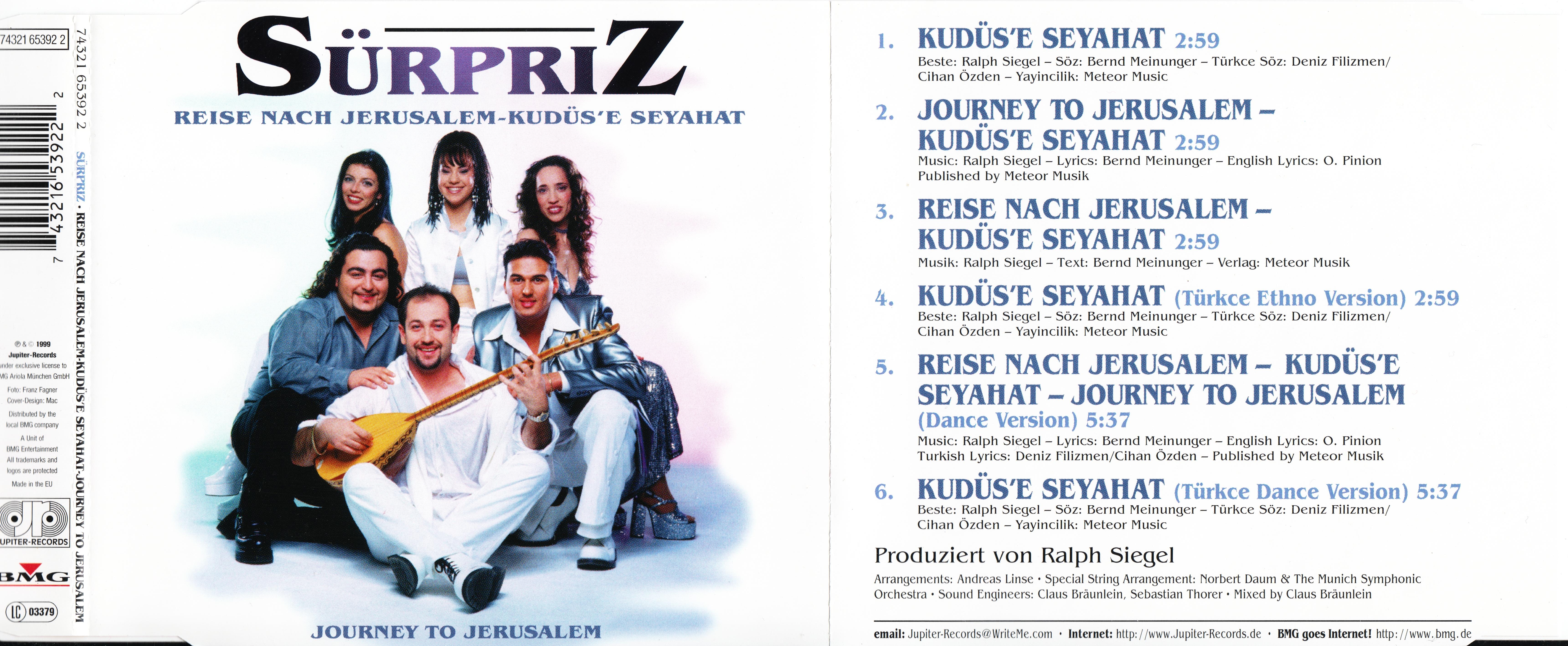 Eurovision Song Contest 1999; Suerpriz  Reise Nach Jerusalem : Front + Back